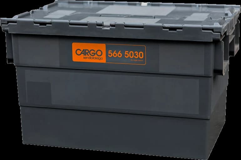 Cargo flutningskassi úr plasti með loki